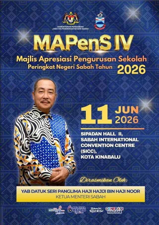 Tahniah! Ikon Guru Perpustakaan dan Media sempena Majlis Apresiasi Pengurusan Sekolah Peringkat Negeri Sabah (MAPenS) Kali Ke-4