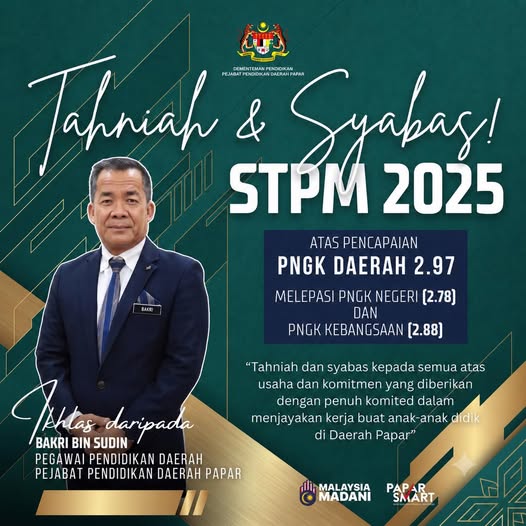 Tahniah atas Pencapaian STPM 2025